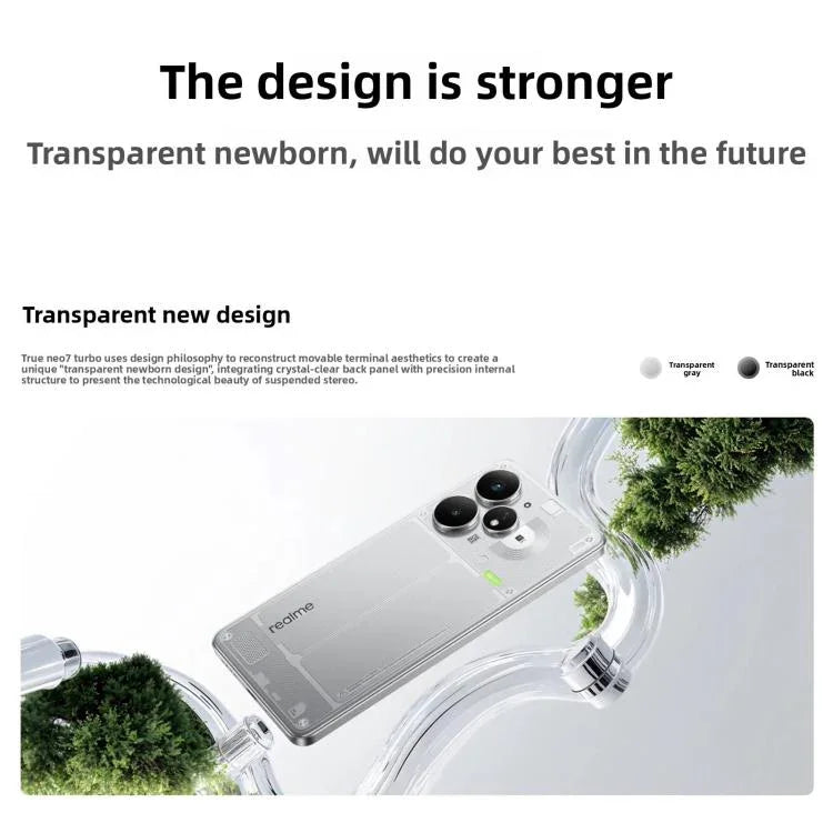 Realme Neo7 Turbo, 12 GB + 512 GB, 6,8 Zoll, Android 15 / Realme UI 6.0, MediaTek Dimensity 9400e Octa-Core-Prozessor, NFC, 5G-Netzwerk, Google Play-Unterstützung, 12 GB + 512 GB
