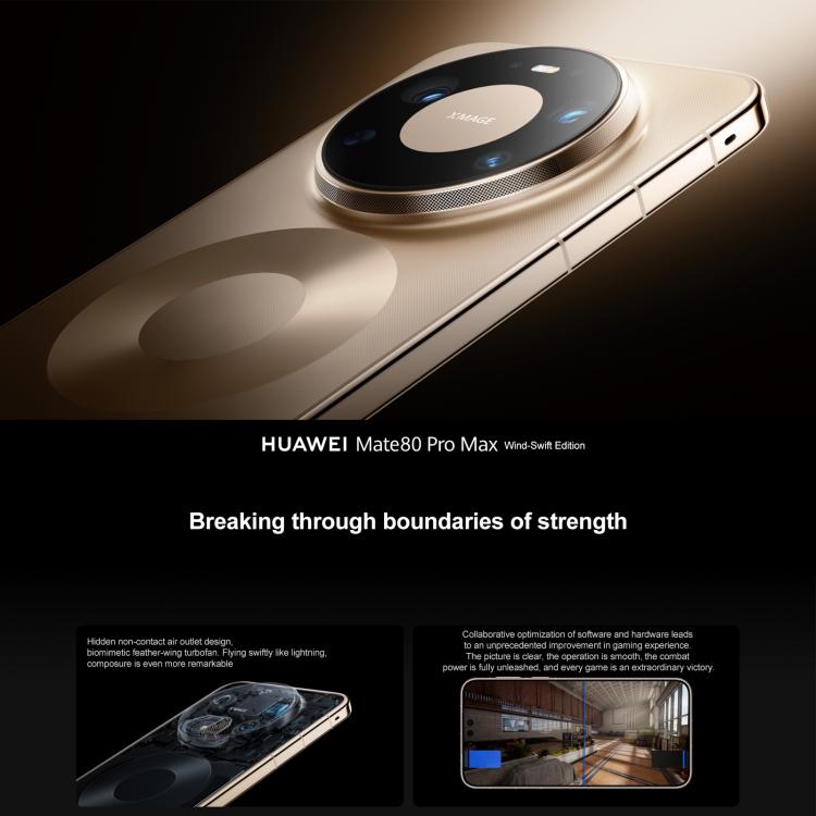 HUAWEI Mate 80 Pro Max Wind, 16GB+512GB, Seitliche Fingerabdruckerkennung, 6,9 Zoll HarmonyOS 6.0 Kirin 9030 Pro, NFC, OTG, Kein Google Play Support, Mate 80 Pro Max Wind, 16GB+512GB, Mate 80 Pro Max Wind, 16GB+1TB