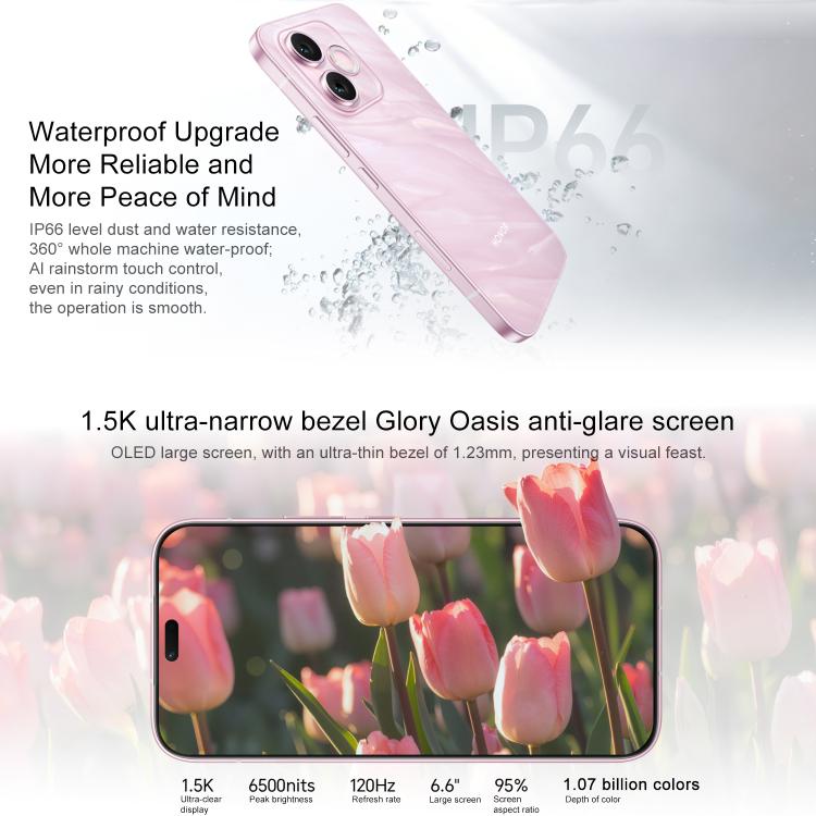 Honor X80i, 8GB+256GB, Fingerabdrucksensor im Display, 6,6 Zoll MagicOS 10.0 Android 16.0 Dimensity 6500 Elite Octa Core, Netzwerk: 5G, OTG, NFC, 8GB+256GB