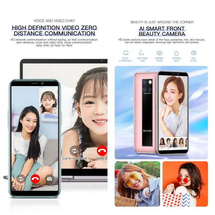 Gesichtserkennung, 3,46 Zoll, Android 9.0, MTK6739CW Quad-Core-Prozessor (bis zu 1,28 GHz), Dual-SIM, Bluetooth, WLAN, GPS, Netzwerk: 4G, 3 GB RAM + 64 GB Speicher
