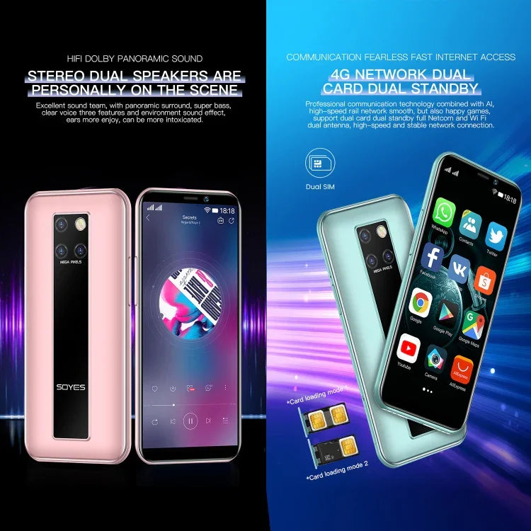 Gesichtserkennung, 3,46 Zoll, Android 9.0, MTK6739CW Quad-Core-Prozessor (bis zu 1,28 GHz), Dual-SIM, Bluetooth, WLAN, GPS, Netzwerk: 4G, 3 GB RAM + 64 GB Speicher