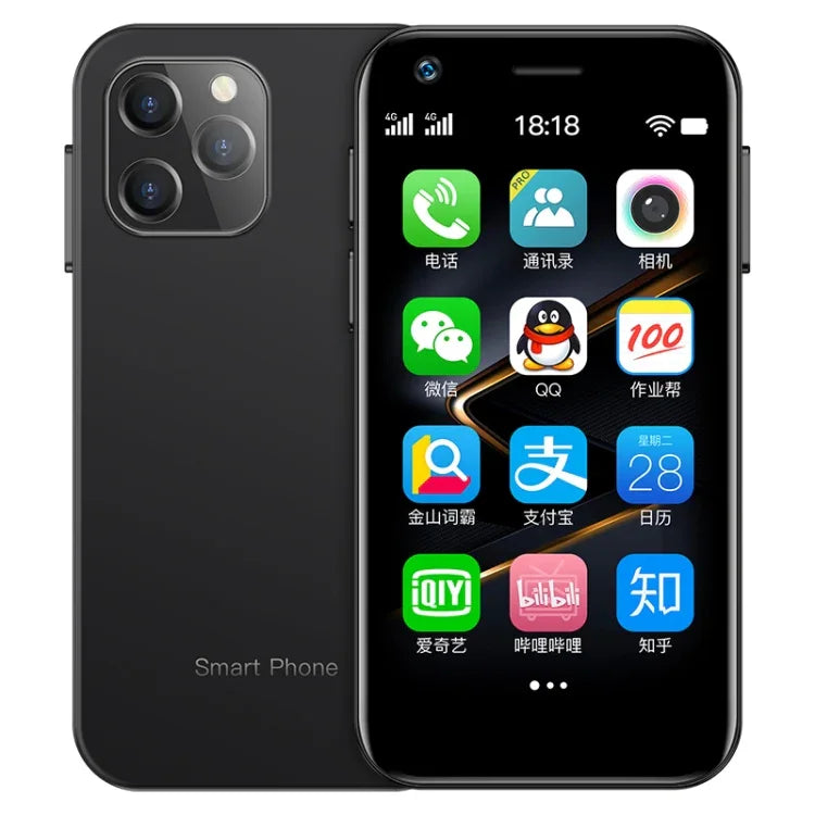 SOYES XS12, 3 GB + 32 GB, 3,0 Zoll, Android 9.0, MTK6737M Quad-Core-Prozessor (bis zu 1,1 GHz), Bluetooth, WLAN, FM-Radio, 4G-Netzwerk, Dual-SIM, 3 GB + 32 GB