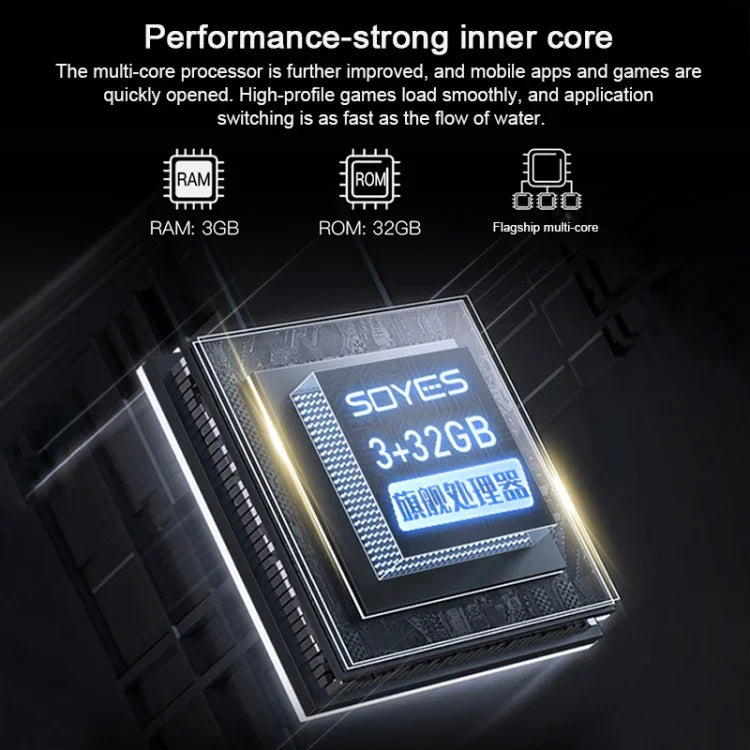 SOYES XS12, 3 GB + 32 GB, 3,0 Zoll, Android 9.0, MTK6737M Quad-Core-Prozessor (bis zu 1,1 GHz), Bluetooth, WLAN, FM-Radio, 4G-Netzwerk, Dual-SIM, 3 GB + 32 GB