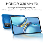 Dual-Kamera auf der Rückseite, seitlicher Fingerabdrucksensor, 5000-mAh-Akku, 7,09 Zoll Magic UI 5.0 (Android R), Dimensity 900 Octa-Core-Prozessor mit bis zu 2,4 GHz, Netzwerk: 5G, NFC, Google Play wird nicht unterstützt, X30 Max 5G 8 GB + 128 GB