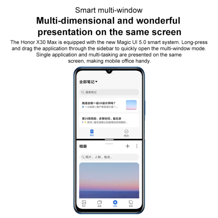 Dual-Kamera auf der Rückseite, seitlicher Fingerabdrucksensor, 5000-mAh-Akku, 7,09 Zoll Magic UI 5.0 (Android R), Dimensity 900 Octa-Core-Prozessor mit bis zu 2,4 GHz, Netzwerk: 5G, NFC, Google Play wird nicht unterstützt, X30 Max 5G 8 GB + 128 GB