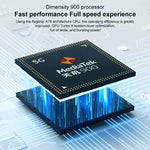 Dual-Kamera auf der Rückseite, seitlicher Fingerabdrucksensor, 5000-mAh-Akku, 7,09 Zoll Magic UI 5.0 (Android R), Dimensity 900 Octa-Core-Prozessor mit bis zu 2,4 GHz, Netzwerk: 5G, NFC, Google Play wird nicht unterstützt, X30 Max 5G 8 GB + 128 GB