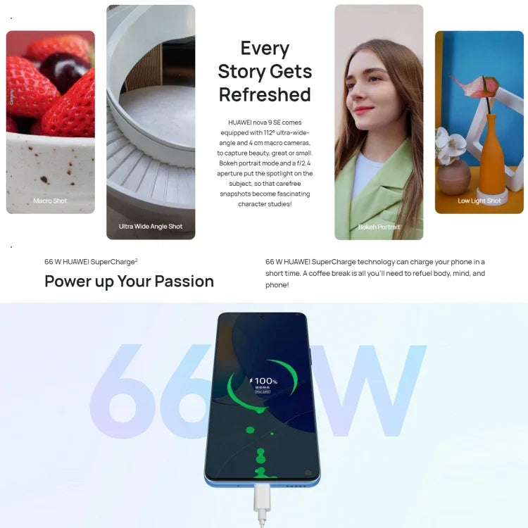 Vierfach-Kamera auf der Rückseite, seitlicher Fingerabdrucksensor, 6,78 Zoll großes HarmonyOS 2.0.1-Display, Qualcomm Snapdragon 680 Octa-Core-Prozessor mit bis zu 2,4 GHz, Netzwerk: 4G, OTG, Google Play wird nicht unterstützt, 8 GB RAM + 128 GB Speicher