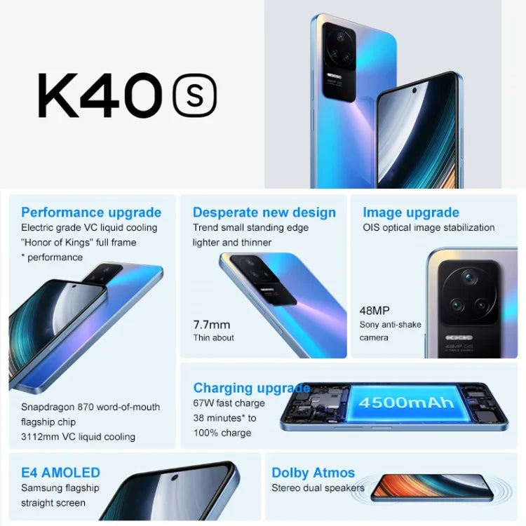 Dreifach-Kamera auf der Rückseite, 4500-mAh-Akku, Fingerabdrucksensor, 6,67 Zoll MIUI 13, Qualcomm Snapdragon 870 Octa-Core-Prozessor mit bis zu 3,2 GHz, Netzwerk: 5G, Dual-SIM, NFC, Infrarot, 12 GB + 256 GB
