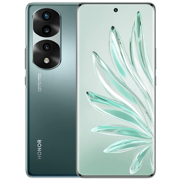 Dreifach-Kamera auf der Rückseite, Fingerabdrucksensor im Display, 6,78 Zoll Magic UI 6.1, Dimensity 9000 Octa-Core-Prozessor mit bis zu 3,05 GHz, Netzwerk: 5G, OTG, NFC, Google Play wird nicht unterstützt, Honor 70 Pro+ 5G 8 GB + 256 GB