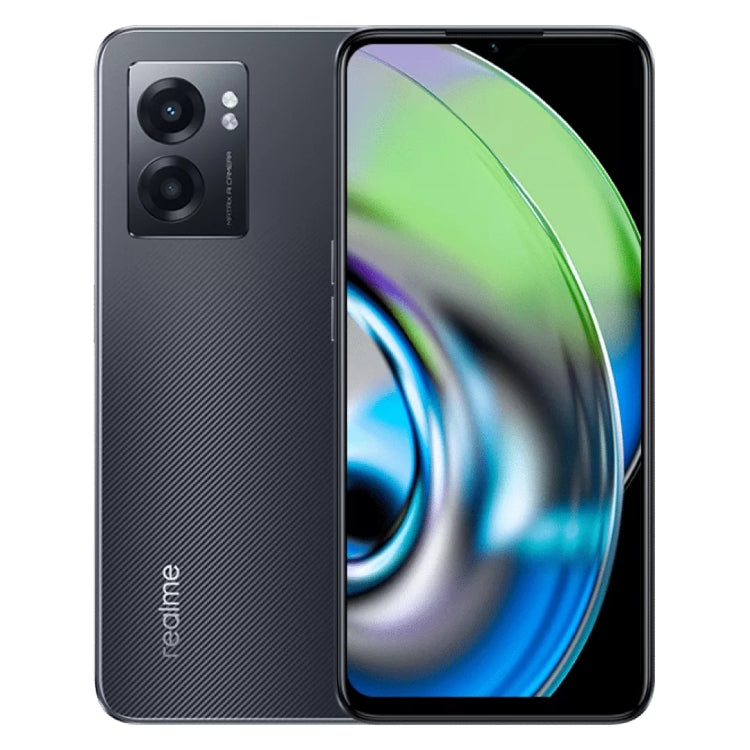 Dual-Kamera auf der Rückseite, seitlicher Fingerabdrucksensor, 5000-mAh-Akku, 6,58 Zoll Realme UI 3.0 / Android 12, MediaTek Dimensity 810 Octa-Core-Prozessor mit bis zu 2,4 GHz, Netzwerk: 5G, Google Play-Unterstützung, 12 GB + 256 GB