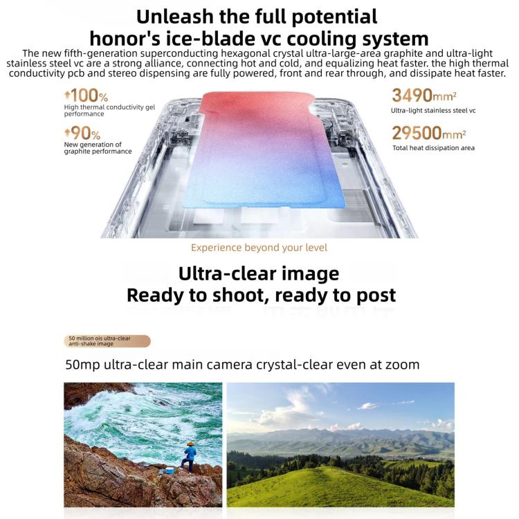Honor X70 Aktualisierte Version, 12GB+256GB, Bildschirm-Fingerabdruck, 6,79 Zoll MagicOS 10.0 / Android 16 Snapdragon 6 Gen 4 Octa Core, Netzwerk: 5G, OTG, NFC, Unterstützt Google Play, 12GB+512GB