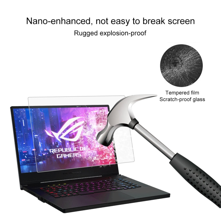 Laptop-Bildschirm HD gehärtete Glas-Schutzfolie für ASUS ROG Zephyrus M GU502 15,6 Zoll, Für ASUS ROG Zephyrus M 15,6 Zoll