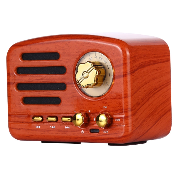 Angel MA-1500 Retro Bluetooth HiFi Radio Lautsprecher mit farbigem LED-Licht, unterstützt USB & FM & 3,5mm Aux