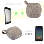 X25 Tragbarer Bluetooth-Stereo-Lautsprecher im Stoffdesign mit integriertem Mikrofon, unterstützt Freisprechanrufe, TF-Karte und AUX IN, Bluetooth-Reichweite: 10m