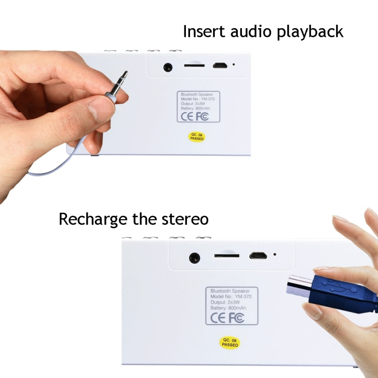 YM370 Multifunktionaler Bluetooth-Lautsprecher mit Mikrofon, unterstützt Freisprechanrufe und TF-Karte