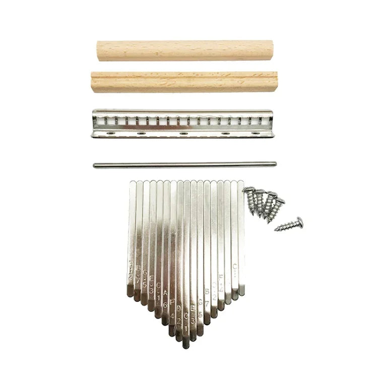 2 Stück 17-Ton-Daumenklaviertasten Kalimba Plektrum Zubehörset, 2 Stück 17-Ton