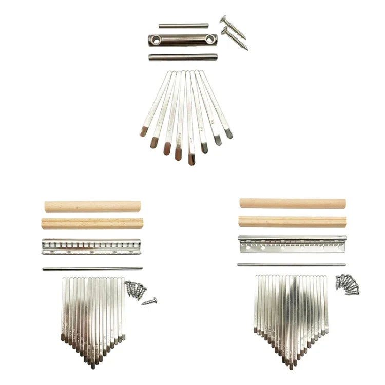 2 Stück 17-Ton-Daumenklaviertasten Kalimba Plektrum Zubehörset, 2 Stück 17-Ton