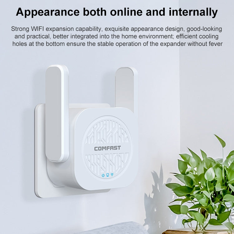 COMFAST CF-WR765AC 1200Mbps Dual-Band Wireless Repeater Verstärker mit externer Antenne, CF-WR765AC