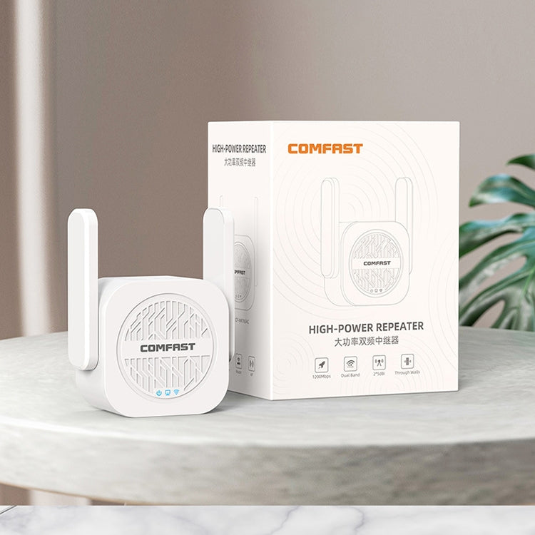 COMFAST CF-WR765AC 1200Mbps Dual-Band Wireless Repeater Verstärker mit externer Antenne, CF-WR765AC