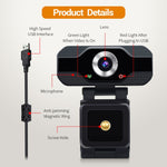ESCAM PVR006 HD 1080P USB2.0 HD Webcam mit Mikrofon für PC, PVR006