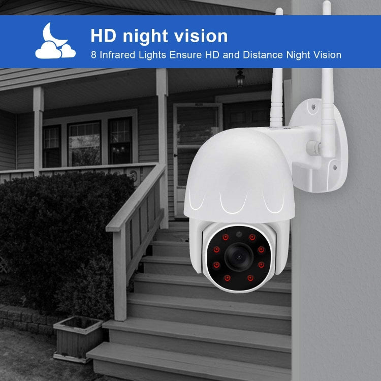 Tuya QX45 1080P Full HD IP65 wasserdichte 2,4-GHz-Funk-IP-Kamera mit Bewegungserkennung, Zwei-Wege-Audio, Nachtsicht und TF-Kartensteckplatz, australischer Stecker.