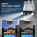 QX55 3,0 Megapixel IP65 wasserdichte 2,4G WLAN-IP-Kamera, unterstützt Bewegungserkennung, Zwei-Wege-Audio, Nachtsicht und TF-Karte, EU-Stecker, QX55