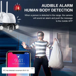 QX55 3,0 Megapixel IP65 wasserdichte 2,4G WLAN-IP-Kamera, unterstützt Bewegungserkennung, Zwei-Wege-Audio, Nachtsicht und TF-Karte, EU-Stecker, QX55