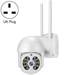 Tuya QX56 3,0 Megapixel IP66 wasserdichte 2,4-GHz-Funk-IP-Kamera, unterstützt Amazon Alexa und Google Home, Bewegungserkennung, Zwei-Wege-Audio, Farbnachtsicht und TF-Kartensteckplatz, EU-Stecker, unterstützt Amazon Alexa und Google Home