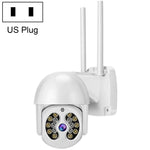 Tuya QX56 3,0 Megapixel IP66 wasserdichte 2,4-GHz-Funk-IP-Kamera, unterstützt Amazon Alexa und Google Home, Bewegungserkennung, Zwei-Wege-Audio, Farbnachtsicht und TF-Kartensteckplatz, EU-Stecker, unterstützt Amazon Alexa und Google Home
