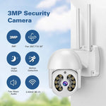 Tuya QX56 3,0 Megapixel IP66 wasserdichte 2,4-GHz-Funk-IP-Kamera, unterstützt Amazon Alexa und Google Home, Bewegungserkennung, Zwei-Wege-Audio, Farbnachtsicht und TF-Kartensteckplatz, EU-Stecker, unterstützt Amazon Alexa und Google Home
