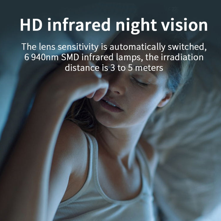 X6D 720P Drahtlose Mini-Überwachungskamera für Zuhause, unterstützt Infrarot-Nachtsicht, Bewegungserkennung und TF-Karte, 720P