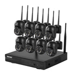 ESCAM WNK618 3,0 Megapixel 8-Kanal WLAN-Dome-Kamera HD-NVR-Sicherheitssystem, unterstützt Bewegungserkennung, Zwei-Wege-Audio, Farbnachtsicht und TF-Karte, EU-Stecker, WNK618