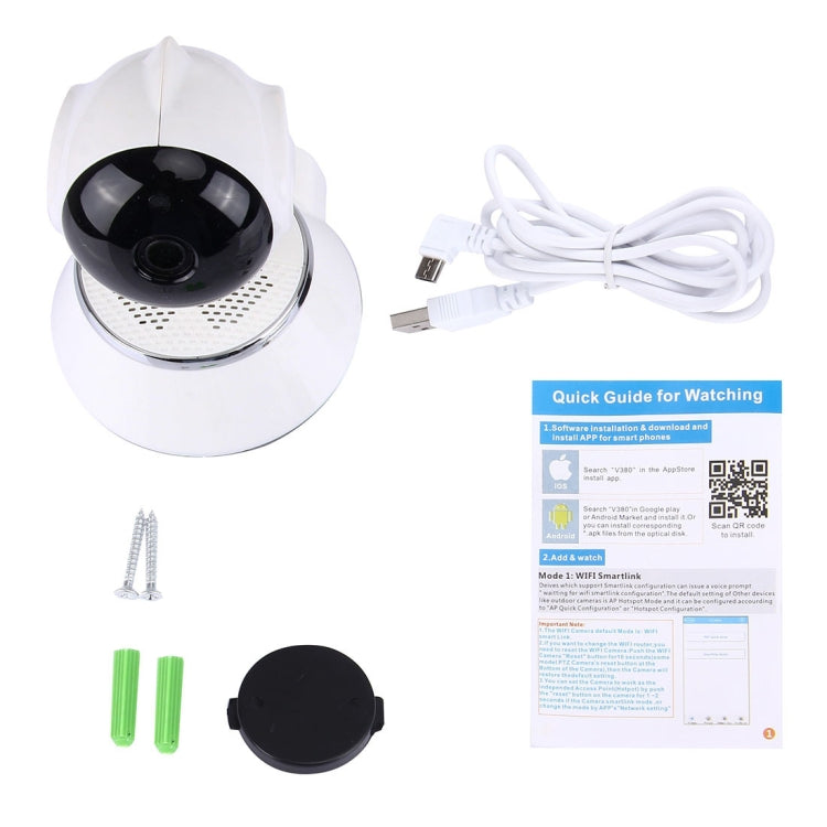 V380 HD 1280 x 720P 1,0 MP 360 Grad drehbare IP-Kamera, kabellose WLAN-Sicherheitskamera, unterstützt TF-Karten, Zwei-Wege-Audio, V380