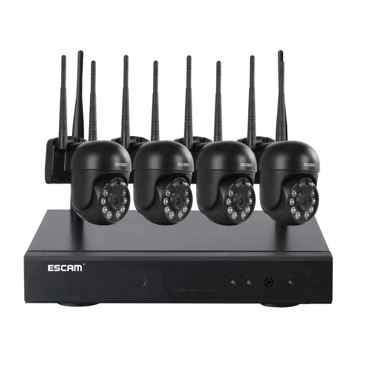 ESCAM WNK614 HD 3,0 Millionen Pixel 8-Kanal-WLAN + 4IPC WLAN-NVR-Sicherheitssystem, AU-Stecker, WNK614