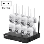 ESCAM WNK718 HD 3,0 Millionen Pixel 8-Kanal-WLAN + 8IPC WLAN-NVR-Sicherheitssystem, UK-Stecker, WNK718