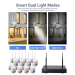 ESCAM WNK718 HD 3,0 Millionen Pixel 8-Kanal-WLAN + 8IPC WLAN-NVR-Sicherheitssystem, UK-Stecker, WNK718