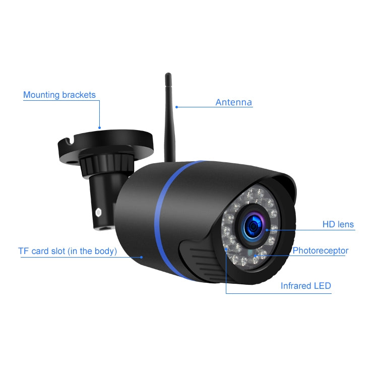 Q4 2,0 ​​Megapixel 1080P HD WLAN-IP-Kamera, unterstützt Bewegungserkennung, Zwei-Wege-Audio, Infrarot-Nachtsicht und TF-Kartensteckplatz, US-Stecker, Q4