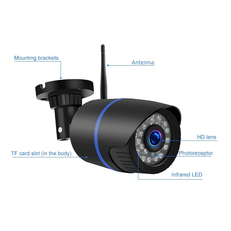 Q4 2,0 ​​Megapixel 1080P HD WLAN-IP-Kamera, unterstützt Bewegungserkennung, Zwei-Wege-Audio, Infrarot-Nachtsicht und TF-Kartensteckplatz, US-Stecker, Q4