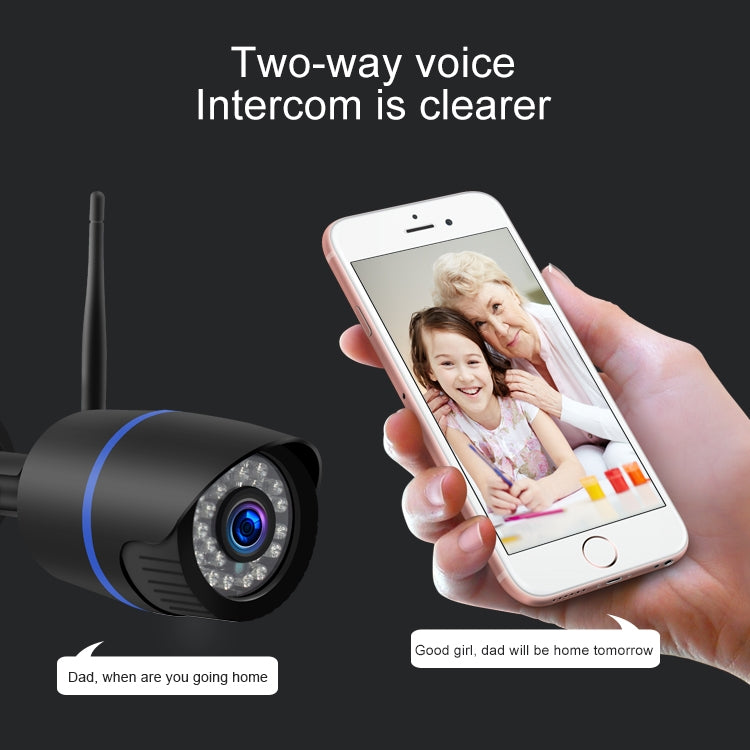Q4 2,0 ​​Megapixel 1080P HD WLAN-IP-Kamera, unterstützt Bewegungserkennung, Zwei-Wege-Audio, Infrarot-Nachtsicht und TF-Kartensteckplatz, US-Stecker, Q4