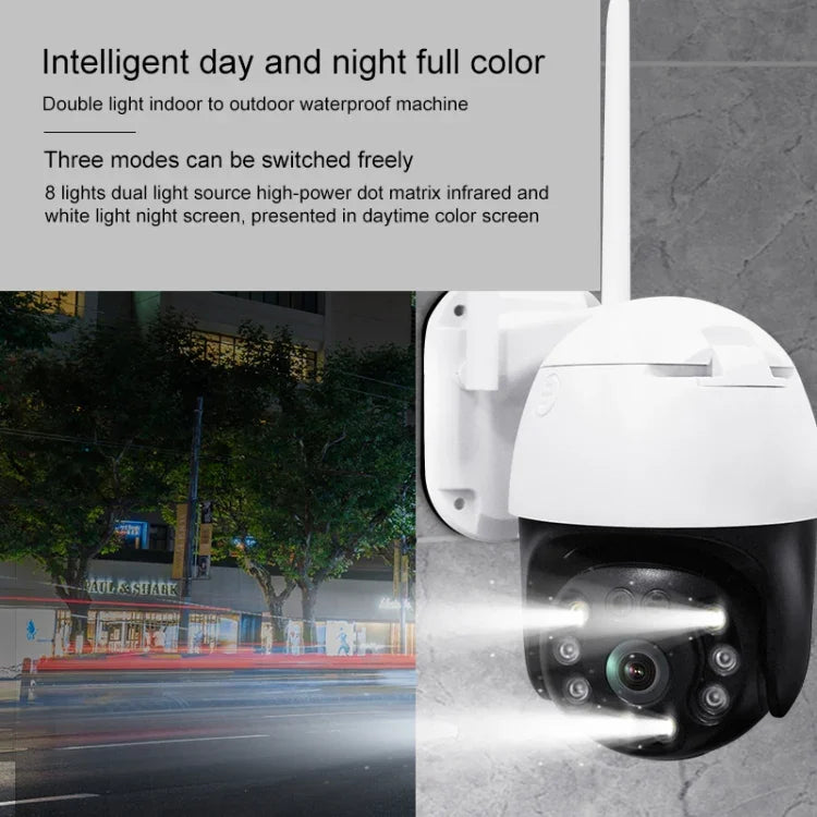 QX36 1080P 3,0MP 3,6mm Objektiv IP65 wasserdichte PTZ 360 Grad drehbare WLAN-Kamera, unterstützt Tag- und Nacht-Vollfarbbild, Zwei-Wege-Sprachkommunikation, Bewegungserkennung, Videowiedergabe und 128GB TF-Karte, AU-Stecker, QX36