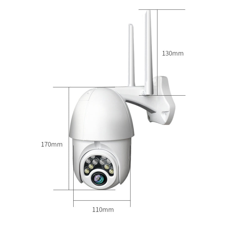 Q10 Outdoor-Kamera mit ferngesteuerter Drehung, WLAN, 10 LEDs, Infrarot-Nachtsicht, HD-Kamera, Bewegungserkennung, Video-/Alarm- und Aufzeichnungsfunktion, UK-Stecker, Q10 Infrarot-Nachtsicht