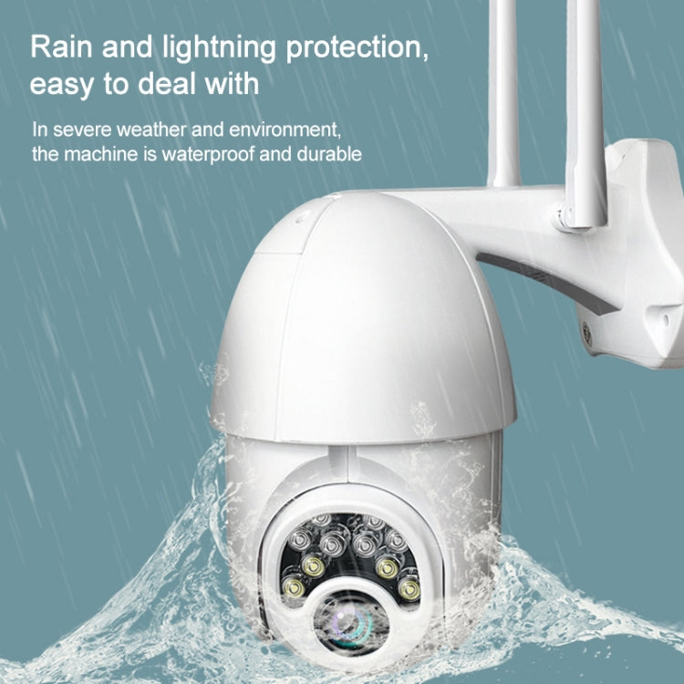Q10 Outdoor-Kamera mit ferngesteuerter Drehung, WLAN, 10 LEDs, Infrarot-Nachtsicht, HD-Kamera, Bewegungserkennung, Video-/Alarm- und Aufzeichnungsfunktion, UK-Stecker, Q10 Infrarot-Nachtsicht