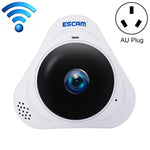ESCAM Q8 960P 360 Degrees Fisheye Lens 1.3MP WiFi IP Camera, Support Motion Detection / Night Vision, IR Distance: 5-10m, AU Plug, Q8 UK Plug, Q8 US Plug, Q8  AU Plug, Q8 EU Plug