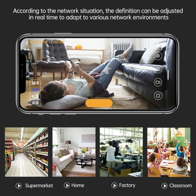 A9 720P WLAN-Netzwerkkamera mit Weitwinkelrekorder, A9 720P (Weiß), A9 720P (Schwarz)