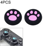 4 Stück niedliche Silikon-Schutzhüllen mit Katzenpfotenmotiv für PS4 / PS3 / PS2 / Xbox 360 / Xbox One / Wii U Gamepad-Joysticks