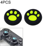 4 Stück niedliche Silikon-Schutzhüllen mit Katzenpfotenmotiv für PS4 / PS3 / PS2 / Xbox 360 / Xbox One / Wii U Gamepad-Joysticks
