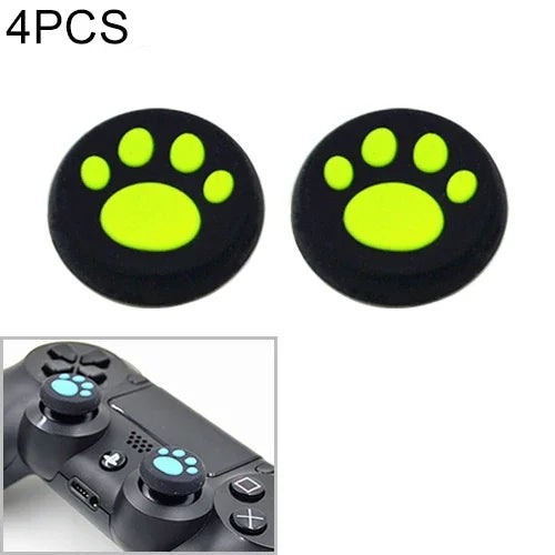 4 Stück niedliche Silikon-Schutzhüllen mit Katzenpfotenmotiv für PS4 / PS3 / PS2 / Xbox 360 / Xbox One / Wii U Gamepad-Joysticks