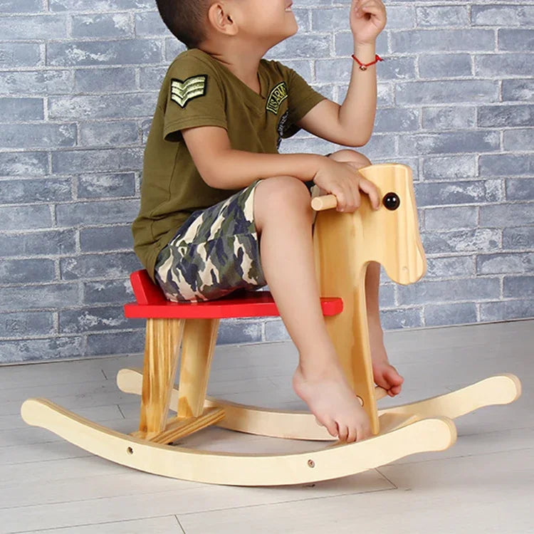 Kinder Trojanisches Pferd Baby Schaukelpferd Schaukelstuhl Spielzeug, Größe: 67x25x54cm, A-003