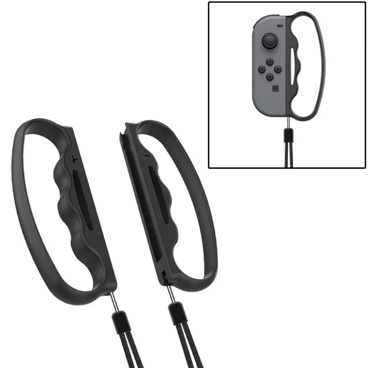 iPlay Boxgriff mit kleinem Griff und Tragegurt für Switch Joy-Con, Schwarz, Rot