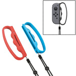 iPlay Boxgriff mit kleinem Griff und Tragegurt für Switch Joy-Con, Schwarz, Rot
